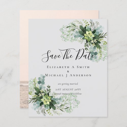 CHEAP Photo Save Dates Eucalyptus Leaves Greenery