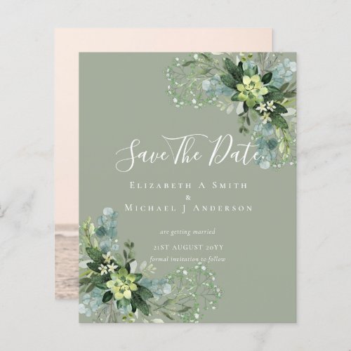 CHEAP Photo Save Dates Eucalyptus Leaves Greenery