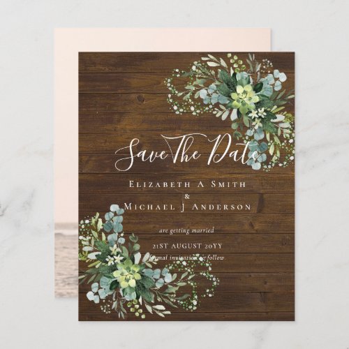 CHEAP Photo Save Dates Eucalyptus Leaves Greenery