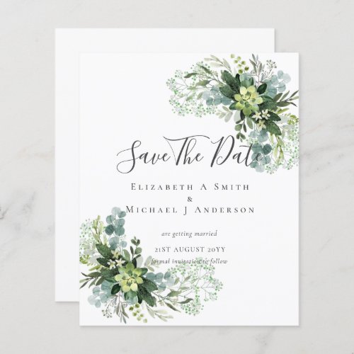 CHEAP Photo Save Dates Eucalyptus Leaves Greenery