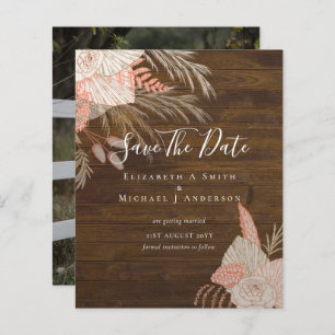 CHEAP Photo Save Dates PAMPAS GRASS Terracotta