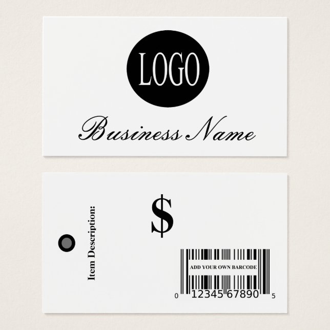 Cheap Price Tags with Barcode Retail Sales Tag (Front & Back)