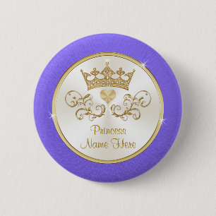 Cheap Princess Party Favors, Personalized Button