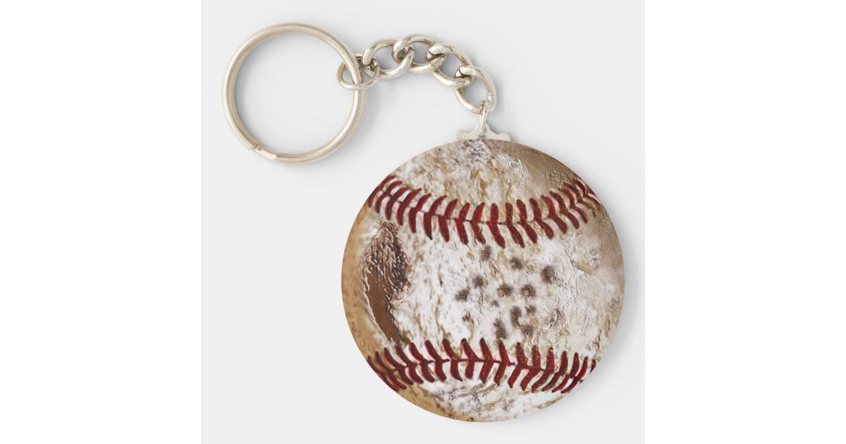 CHEAP Really Dirty Old Baseball Keychains for Guys