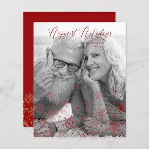 Cheap Red Christmas Snowflakes Happiest Holidays