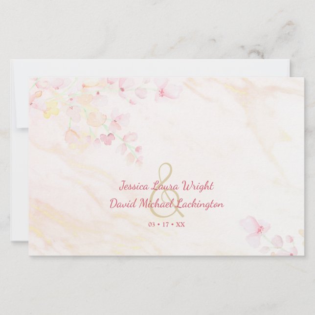 Cheap Romantic Elegant Wildflower Branches Wedding (Front)