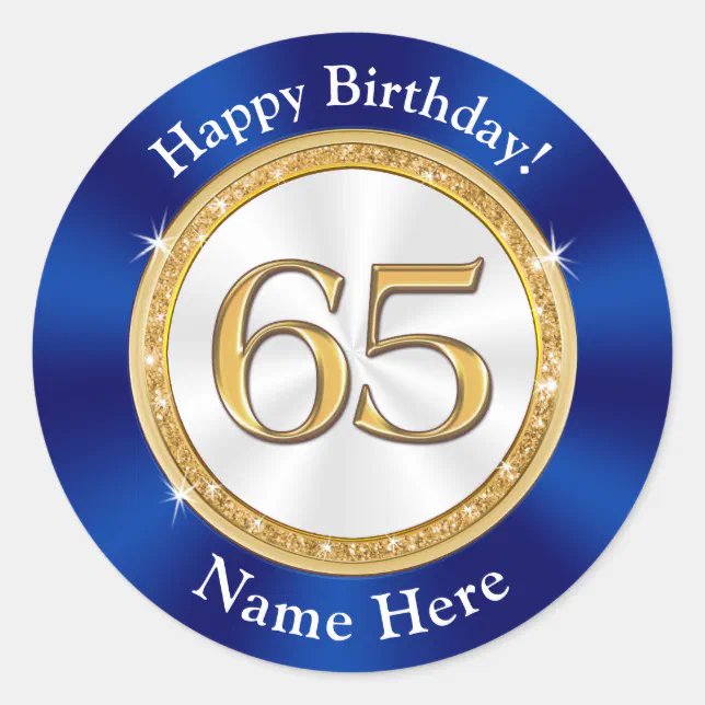 Cheap Sapphire Blue, 65th Birthday Stickers | Zazzle