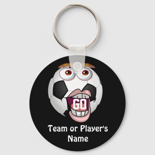 Cheap Soccer Gifts for Players TEAM NAME Under 4 Keychain