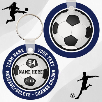 Cheap Soccer Keychains Personalized For Boys Girls by YourSportsGifts at Zazzle