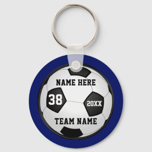 Cheap Soccer Keychains Your Colors , 4 Text Boxes