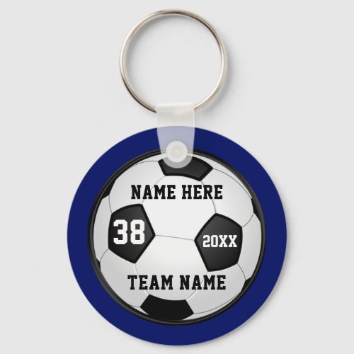 Cheap Soccer Keychains Your Colors  4 Text Boxes