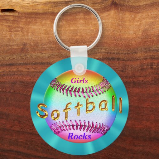 Cheap Softball Gifts for Girls, Softball Gift Bag Keychain Zazzle