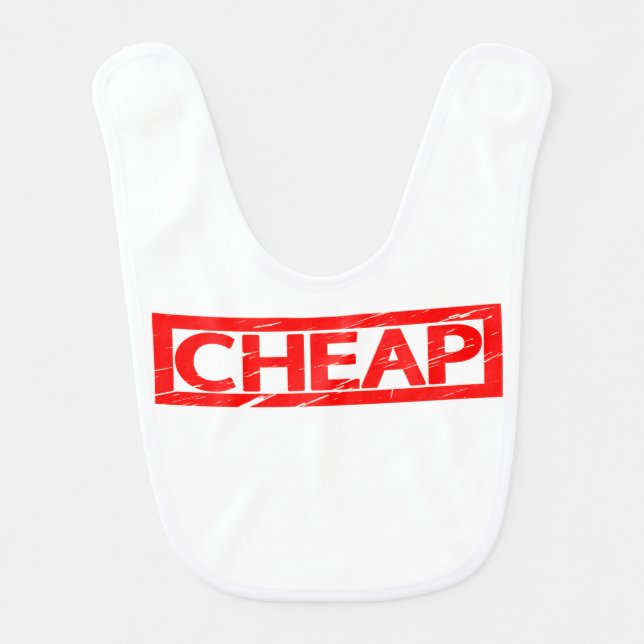 Cheap Stamp Baby Bib (Front)