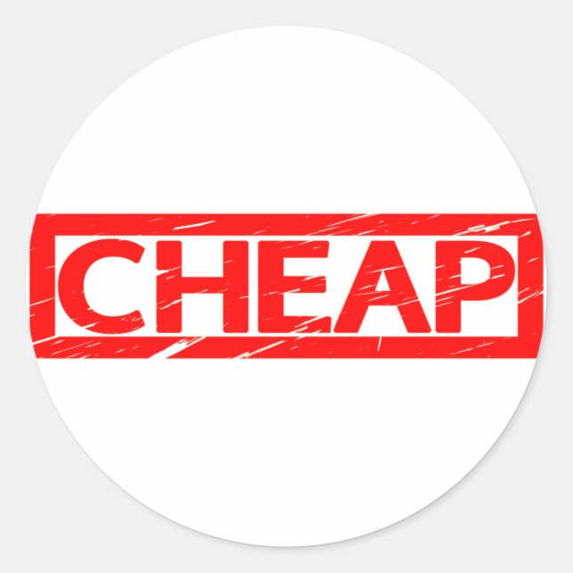 Cheap Stamp Classic Round Sticker (Front)