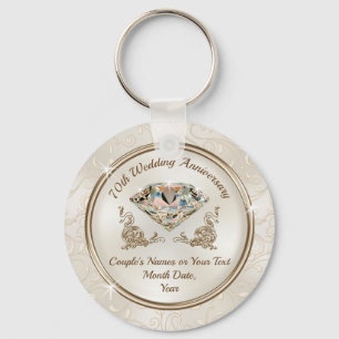 Cheap Stunning 70th Anniversary Party Ideas Favors Keychain