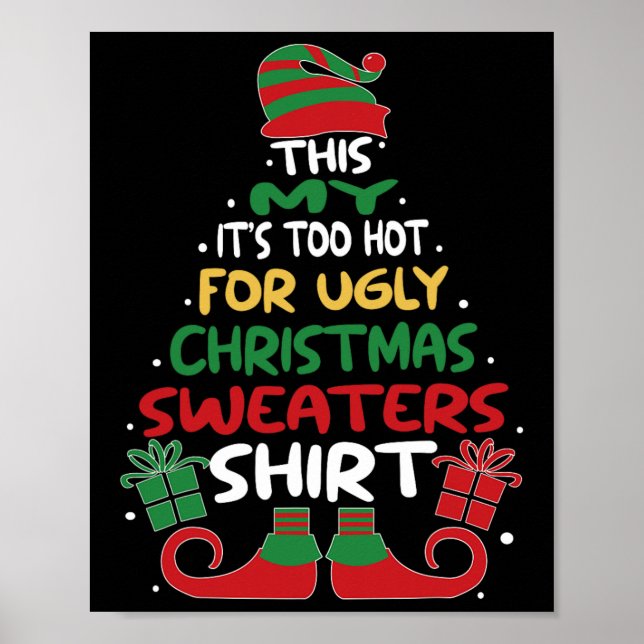 Cheap Ugly Christmas Sweaters Funny Xmas Men Women Poster (Front)