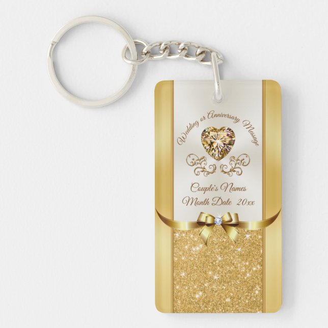 Cheap Wedding Gift Ideas, Shower, Anniversary Gift Keychain (Front)