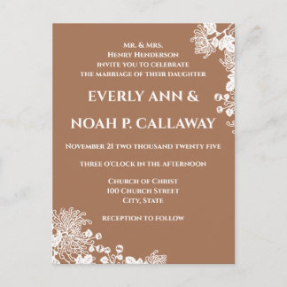 Cheap Wedding Invitation Postcard