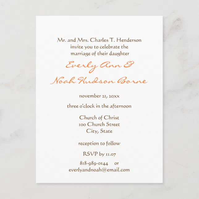 Cheap Wedding Invitation Postcards Zazzle