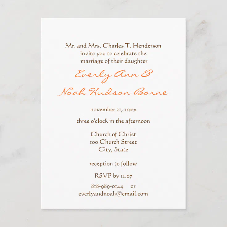 Cheap Wedding Invitation Postcards Zazzle
