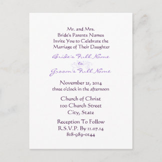Cheap Wedding Invitation Postcards