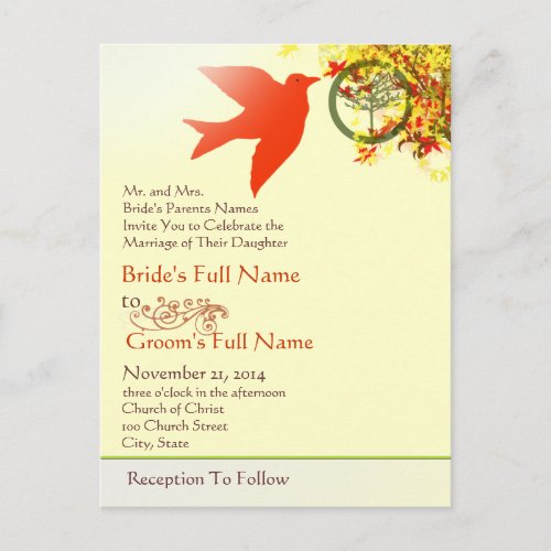 Cheap Wedding Invitation Postcards