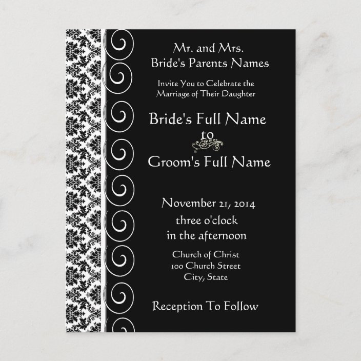 Cheap Wedding Invitation Postcards | Zazzle.com