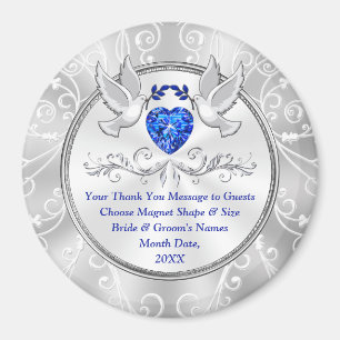 Cheap Wedding Party Favors, Love Birds and Heart Magnet