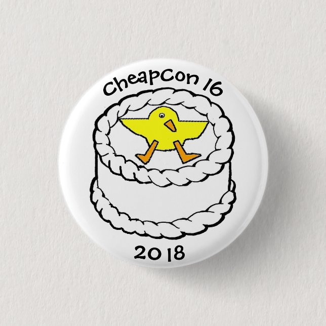 cheapcon 16 pinback button (Front)