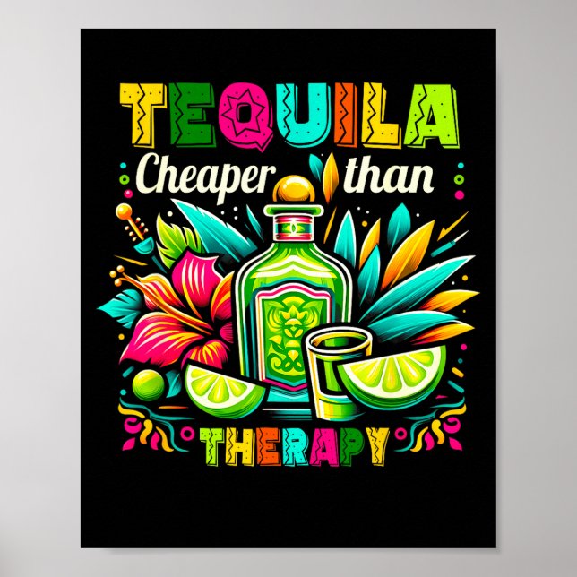 Cheaper-than therapy drinking cinco de mayo mexica poster (Front)