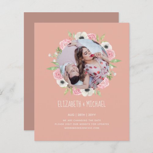 Cheapest PHOTO Change The Date Floral Wreath