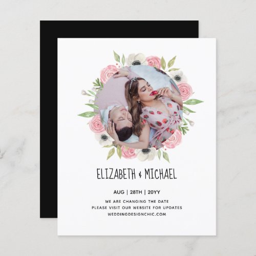 Cheapest PHOTO Change The Date Floral Wreath