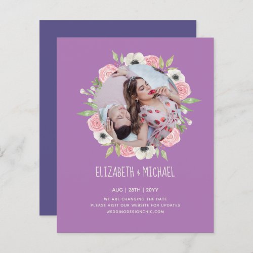 Cheapest PHOTO Change The Date Floral Wreath