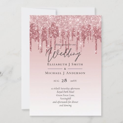 CHEAPEST Rose Gold Pink Glitter Wedding