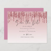 CHEAPEST Rose Gold Pink Glitter Wedding (Front/Back)