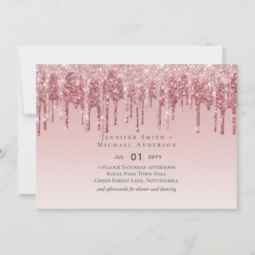 CHEAPEST Rose Gold Pink Glitter Wedding