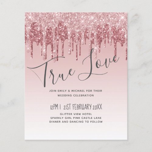 CHEAPEST Rose Gold Pink Glitter Wedding