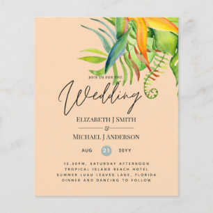 Cheapest Tropical Leaves Wedding Luau Reception