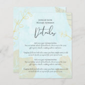Cheapest Wedding Watercolor Blue Wash Script (Front/Back)