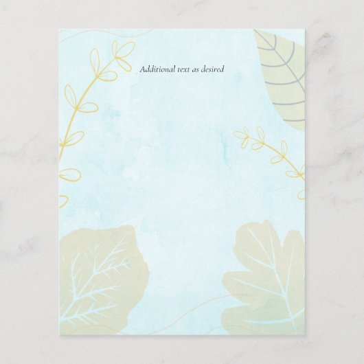 Cheapest Wedding Watercolor Blue Wash Script (Back)