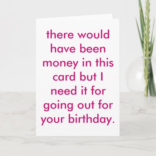 cheapskate birthday card