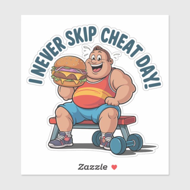 Cheat Day Champion: Gym Goals Reimagined! Sticker (Sheet)