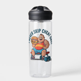 Cheat Day Champion: Gym Goals Reimagined! Water Bottle
