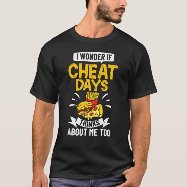 Cheat Day Diet Food Workout Quotes Fitness Gym T-Shirt (Front)