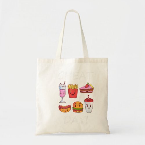 Cheat Day Funny Cheat Day Gift Fast Food Junk Food Tote Bag