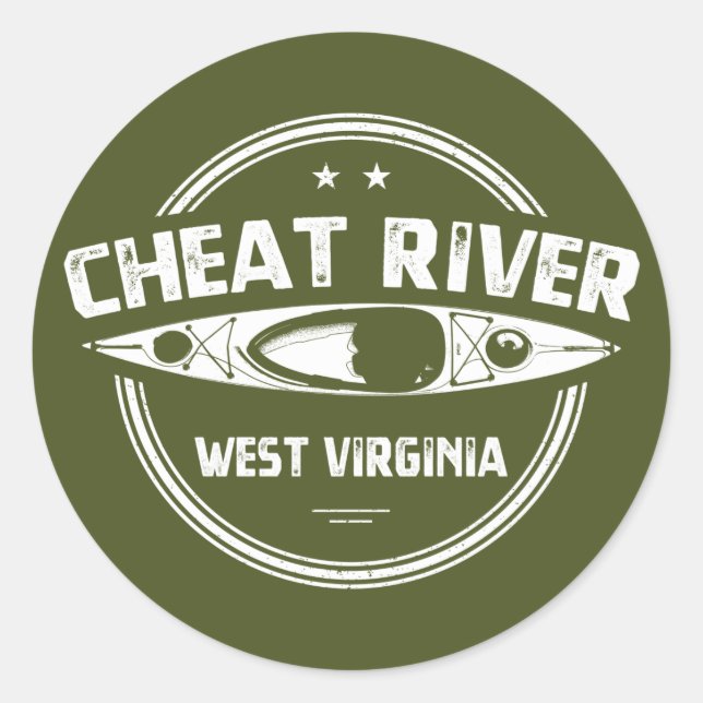 Cheat River, West Virginia Classic Round Sticker (Front)