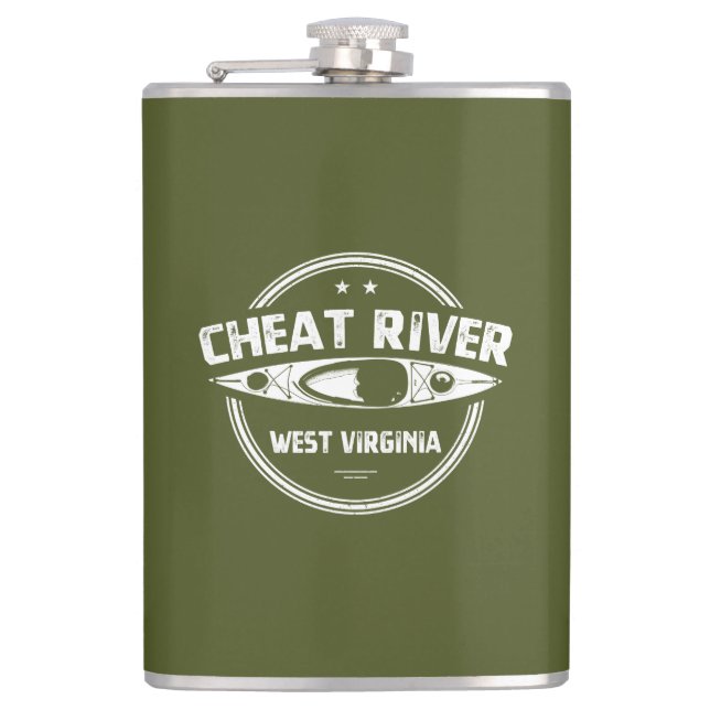 Cheat River, West Virginia Flask (Front)
