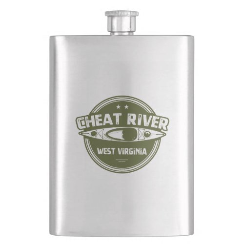 Cheat River West Virginia Flask