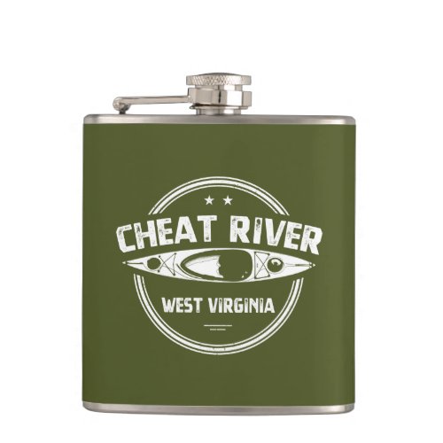 Cheat River West Virginia Flask