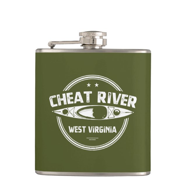 Cheat River, West Virginia Flask (Front)